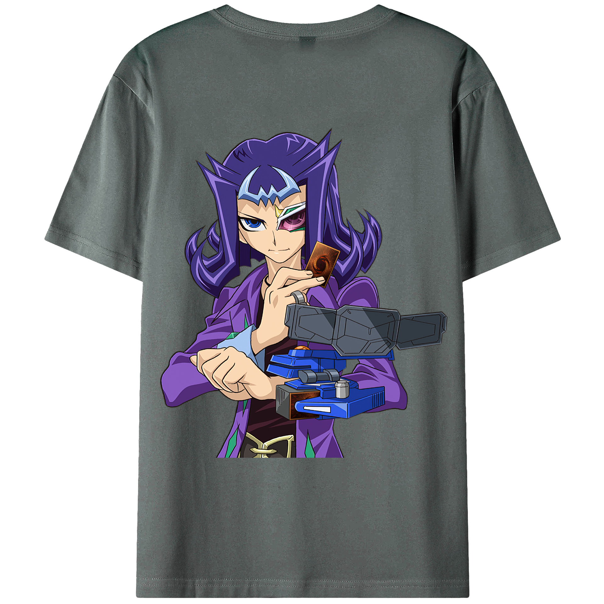 （画像用） 遊☆戯☆王 Yu-Gi-Oh! 綿100％ メンズ半袖Tシャツ（バックプリント） 通気性